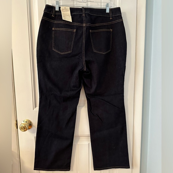 Talbots Curvy Boot Jeans Dark Wash Size 14WP - Picture 4 of 5